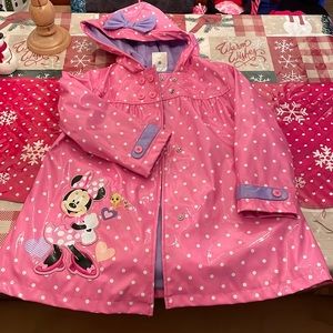 Disney Minnie Mouse Hooded Rain Coat with Umbrella